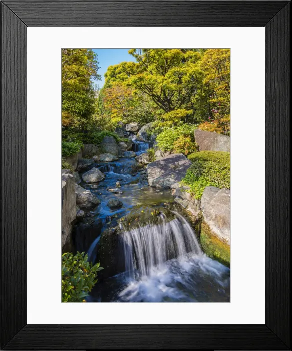 Framed Print : Japanese style garden with waterfall, Senso-ji Temple, Asakusa district, Tokyo, Japan Framed Print : Japanese style garden with waterfall, Senso-ji Temple, Asakusa district, Tokyo, Japan