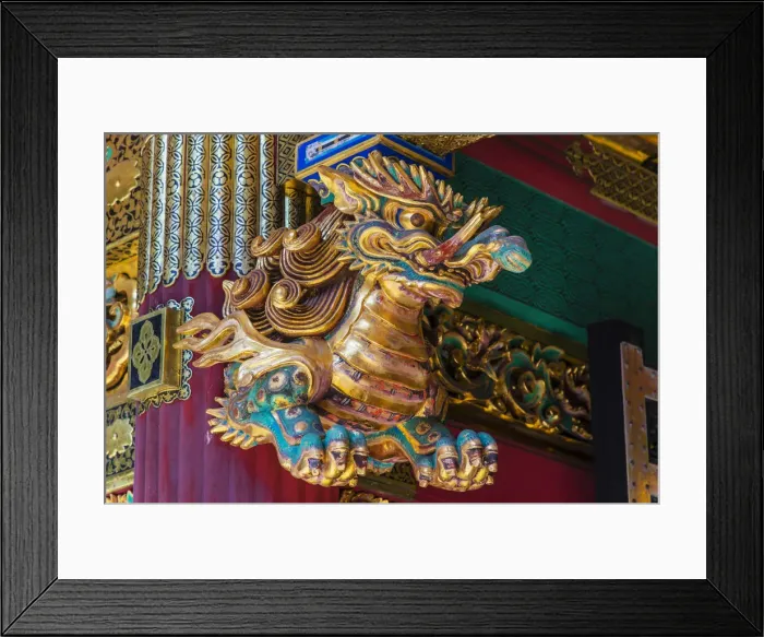 Framed Print : Small dragon close-up, Taiyuin-byo Temple, Nikko, Tochigi Prefecture, Japan Framed Print : Small dragon close-up, Taiyuin-byo Temple, Nikko, Tochigi Prefecture, Japan