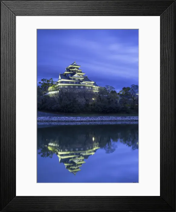 Framed Print : Okayama Castle at dusk, Okayama, Okayama Prefecture, Japan Framed Print : Okayama Castle at dusk, Okayama, Okayama Prefecture, Japan