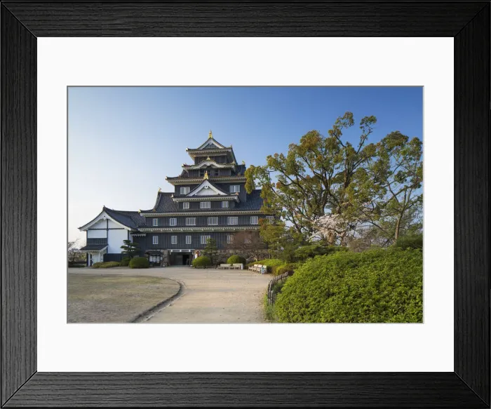 Framed Print : Okayama Castle, Okayama, Okayama Prefecture, Japan