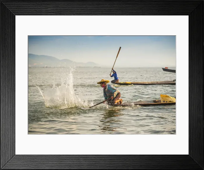 Framed Print : Inle lake, Nyaungshwe township, Taunggyi district, Myanmar (Burma). Local fishermen Framed Print : Inle lake, Nyaungshwe township, Taunggyi district, Myanmar (Burma). Local fishermen