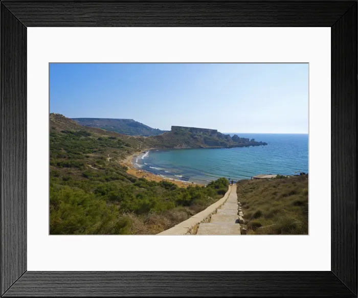 Framed Print : Tuffieha Beach, Malta Framed Print : Tuffieha Beach, Malta