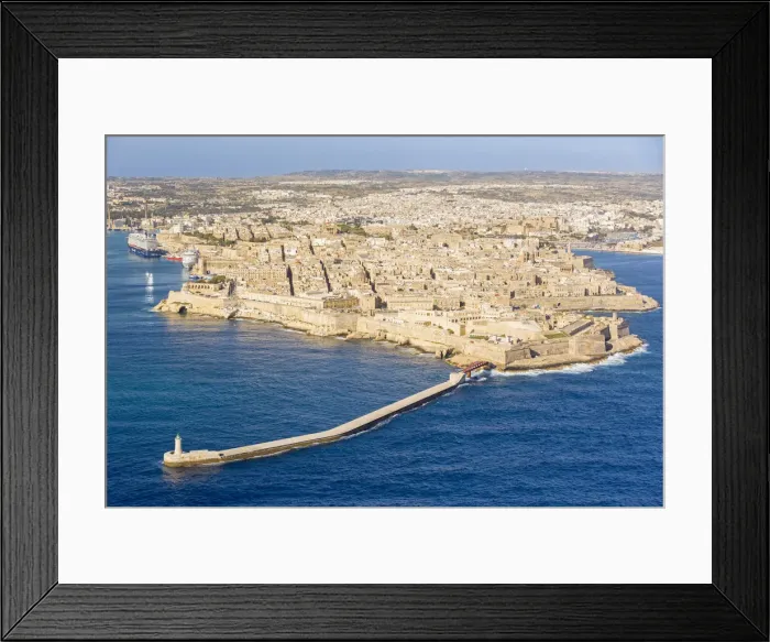 Framed Print : Malta, South Eastern Region, Valletta. Aerial view of the peninsula of Valletta Framed Print : Malta, South Eastern Region, Valletta. Aerial view of the peninsula of Valletta