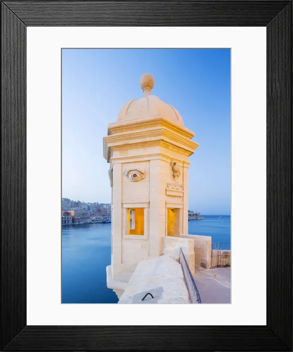 Framed Print : Malta, South Eastern Region, Valletta. A Vedette, or Watchtower in Gardjola Gardens Framed Print : Malta, South Eastern Region, Valletta. A Vedette, or Watchtower in Gardjola Gardens