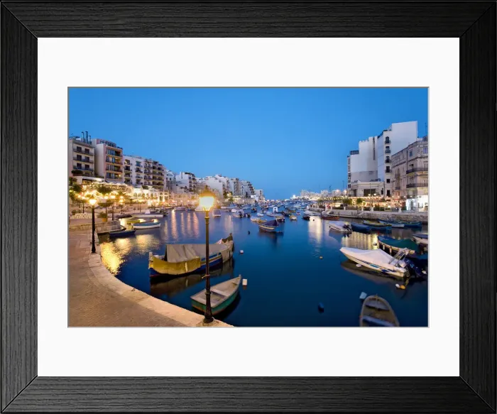 Framed Print : Spinola Bay, St. Julians, Malta Framed Print : Spinola Bay, St. Julians, Malta