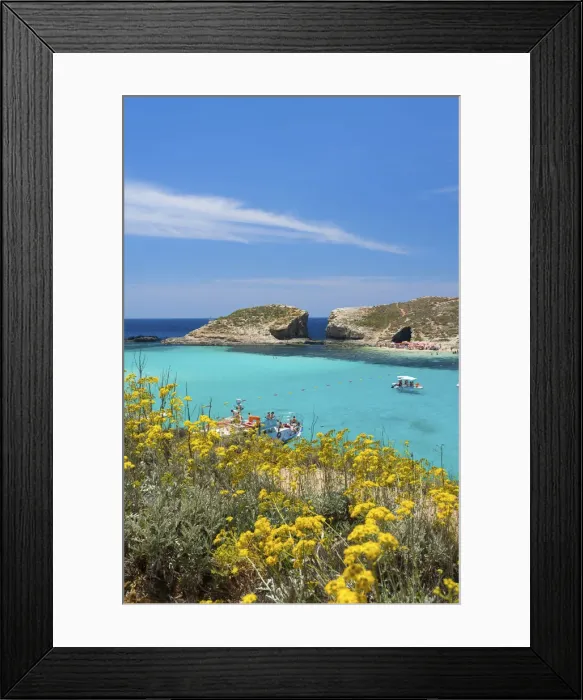 Framed Print : Blue Lagoon, Comino Island, Malta Framed Print : Blue Lagoon, Comino Island, Malta