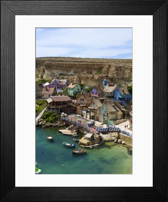 Framed Print : Theme Park Popeye Village, Malta Framed Print : Theme Park Popeye Village, Malta