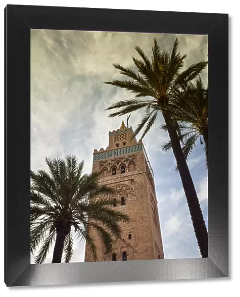 Koutoubia minaret at twilight. Marrakech, Morocco