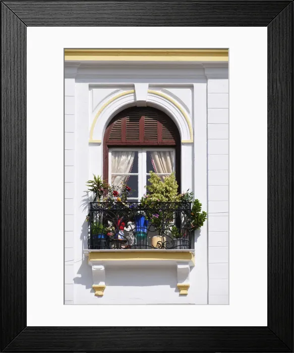 Framed Print : Colonial Tanger window. Morocco Framed Print : Colonial Tanger window. Morocco