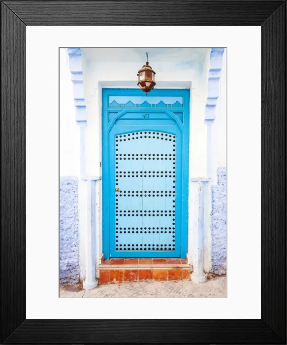 Framed Print : Blue-washed streets of Chefchaouen, Morocco Framed Print : Blue-washed streets of Chefchaouen, Morocco