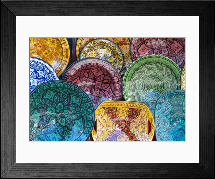 Framed Print : Chefchaouen, Morocco. Ceramic shop in the medina Framed Print : Chefchaouen, Morocco. Ceramic shop in the medina