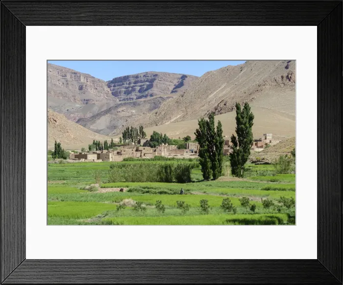 Framed Print : Africa, Morocco, Atlas mountain valley landscape Framed Print : Africa, Morocco, Atlas mountain valley landscape