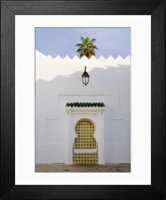Framed Print : Decorated fountain inside Asilah medina. Morocco Framed Print : Decorated fountain inside Asilah medina. Morocco