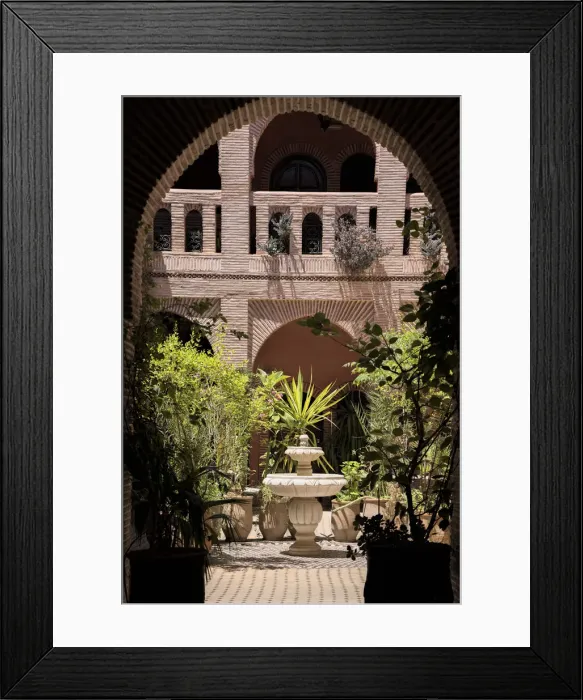 Framed Print : Africa, Morocco, Marrakesh courtyard Framed Print : Africa, Morocco, Marrakesh courtyard