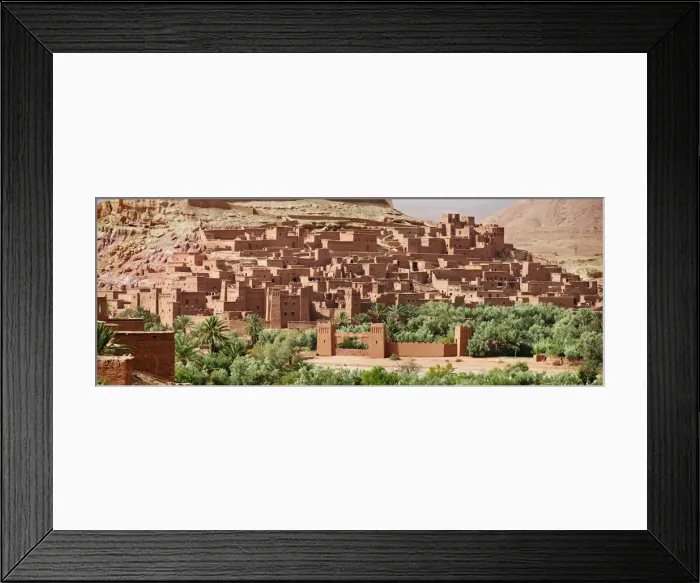 Framed Print : The historical fortified desert city (ksar) of Ait Benhaddou along the former caravan Framed Print : The historical fortified desert city (ksar) of Ait Benhaddou along the former caravan