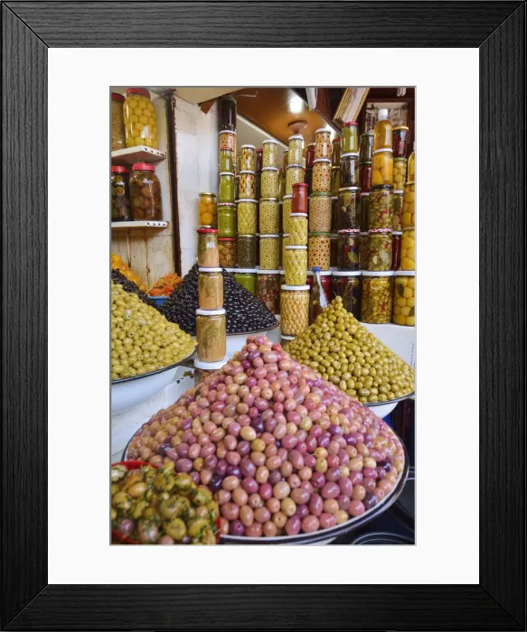 Framed Print : Olives for sale at the souk. Marrakech, Morocco Framed Print : Olives for sale at the souk. Marrakech, Morocco