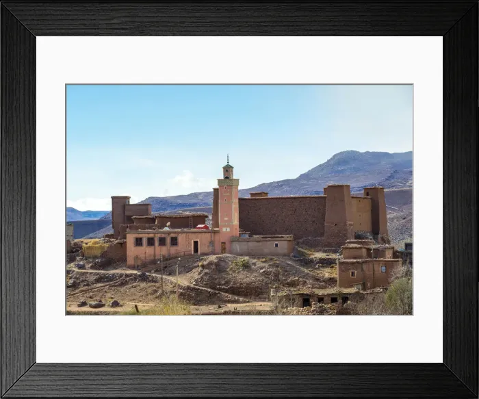 Framed Print : Morocco, Sous-Massa-Draa, Ouarzazate Province. Kasbah and mosque in Ighrem N Ougdal Framed Print : Morocco, Sous-Massa-Draa, Ouarzazate Province. Kasbah and mosque in Ighrem N Ougdal