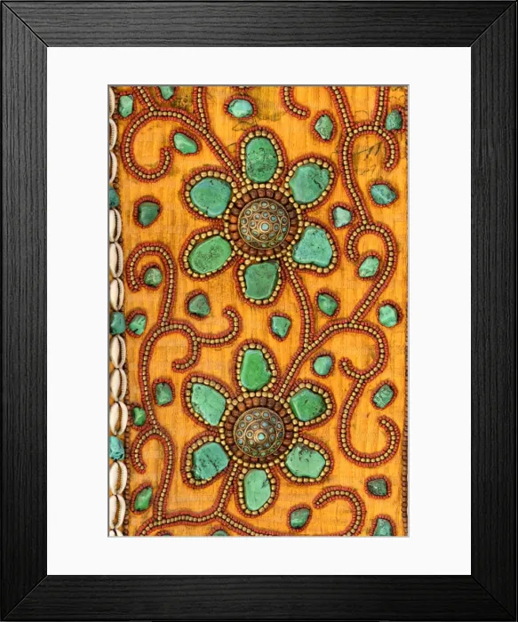 Framed Print : Africa, Morocco, Marrakesh, close up of embroidery Framed Print : Africa, Morocco, Marrakesh, close up of embroidery