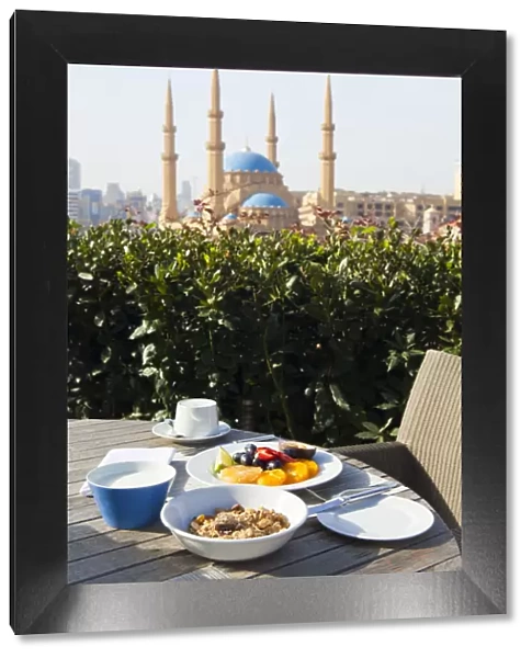 Lebanon, Beirut. Breakfast at the Le Gray Hotel