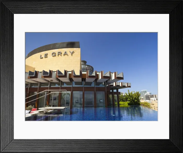 Framed Print : Lebanon, Beirut. The swimming pool at the Le Gray Hotel