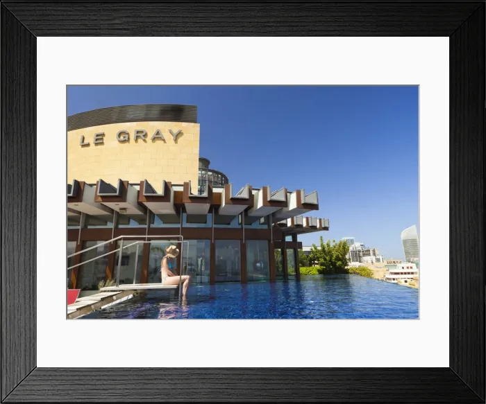 Framed Print : Lebanon, Beirut. The swimming pool at the Le Gray Hotel. MR Framed Print : Lebanon, Beirut. The swimming pool at the Le Gray Hotel. MR