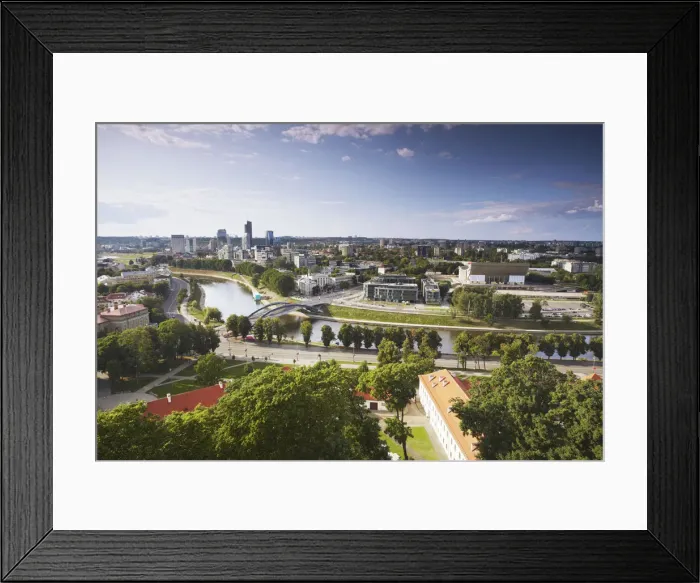 Framed Print : Lithuania, Vilnius, View Of Business District Framed Print : Lithuania, Vilnius, View Of Business District