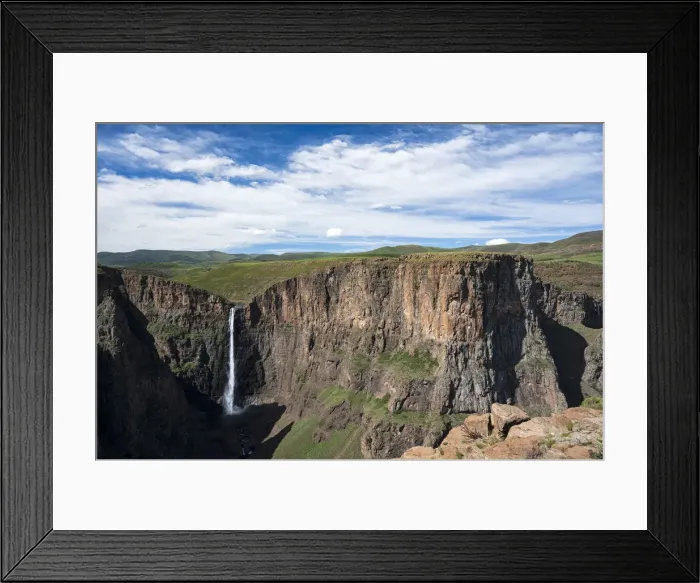 Framed Print : Africa, Southern Africa, Lesotho, Maletsunyane Falls