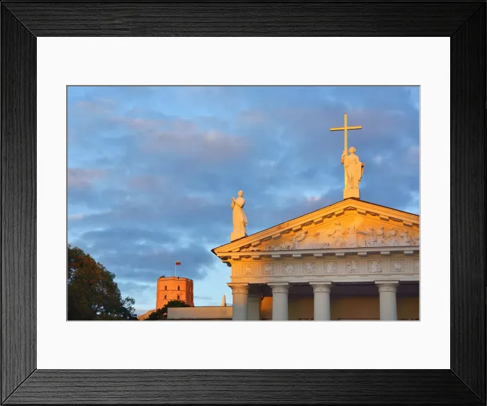 Framed Print : The Catholic Cathedral and Gediminass Tower of the Upper Castle Framed Print : The Catholic Cathedral and Gediminass Tower of the Upper Castle