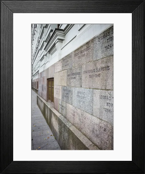 Framed Print : Lithuania, Vilnius, Names Of Victims On Wall Of Museum Of Genocide Victims (Formerly Framed Print : Lithuania, Vilnius, Names Of Victims On Wall Of Museum Of Genocide Victims (Formerly