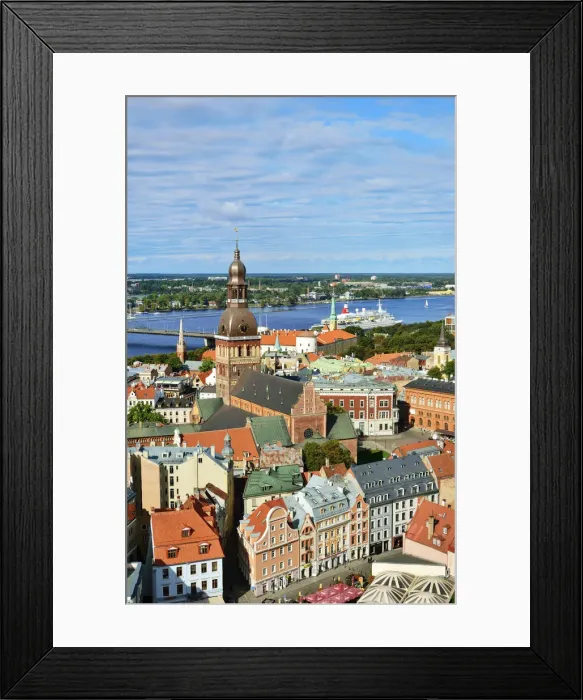 Framed Print : The Old Town, a Unesco World Heritage Site, and the Daugava river. Riga, Latvia Framed Print : The Old Town, a Unesco World Heritage Site, and the Daugava river. Riga, Latvia