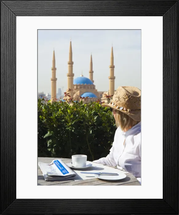 Framed Print : Lebanon, Beirut. Breakfast at the Le Gray Hotel. MR Framed Print : Lebanon, Beirut. Breakfast at the Le Gray Hotel. MR