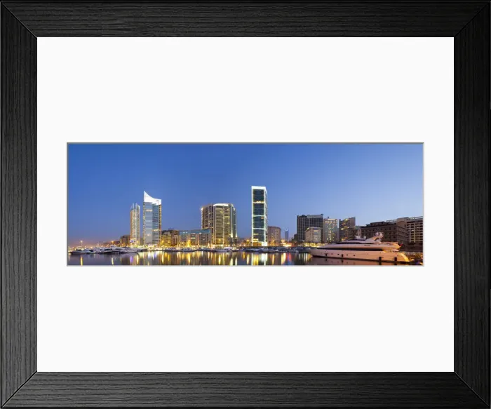 Framed Print : Lebanon, Beirut. The Beirut skyline from Zaitunay Bay Framed Print : Lebanon, Beirut. The Beirut skyline from Zaitunay Bay