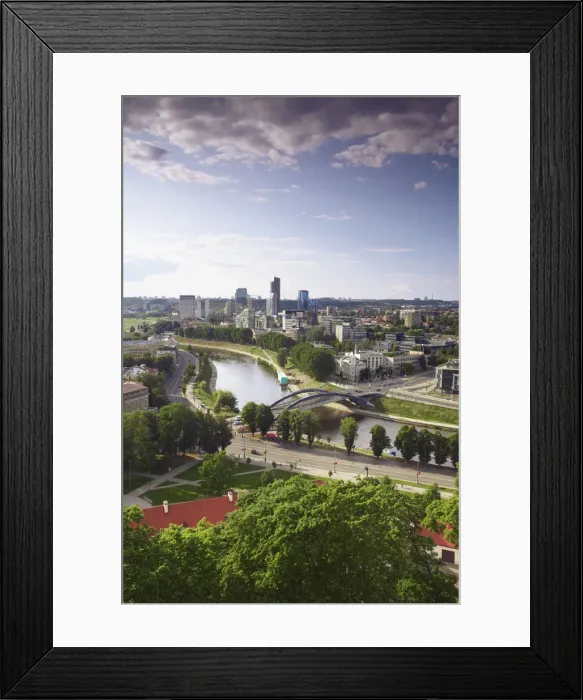 Framed Print : Lithuania, Vilnius, View Of Business District Framed Print : Lithuania, Vilnius, View Of Business District