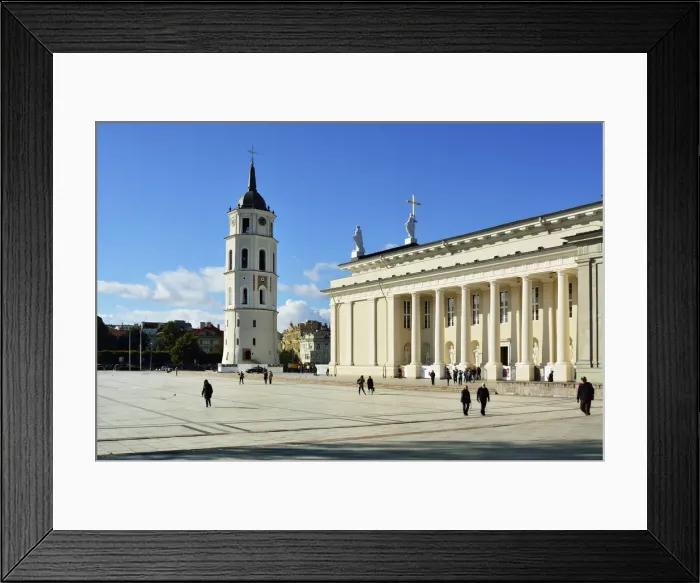 Framed Print : The Cathedral of St. Stanislav and St. Vladislav with the bell tower
