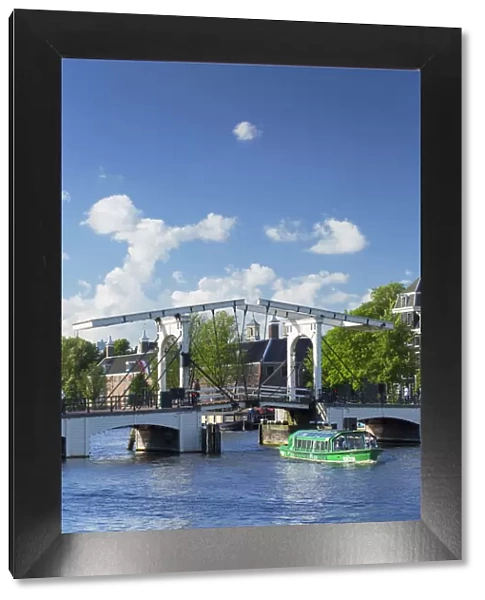 Skinny Bridge (Magere Brug) on Amstel River, Amsterdam, Netherlands