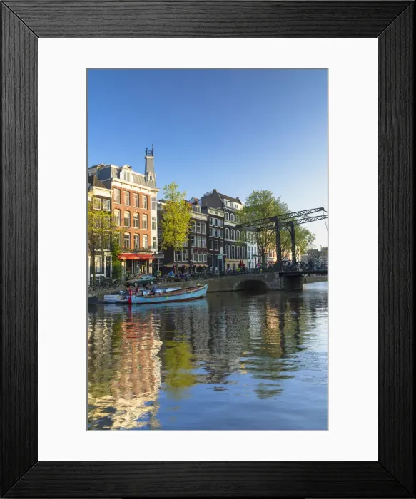 Framed Print : Kloveniersburgwal canal, Amsterdam, Netherlands Framed Print : Kloveniersburgwal canal, Amsterdam, Netherlands
