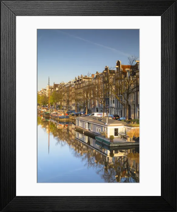 Framed Print : Keizersgracht canal at dawn, Amsterdam, Netherlands Framed Print : Keizersgracht canal at dawn, Amsterdam, Netherlands