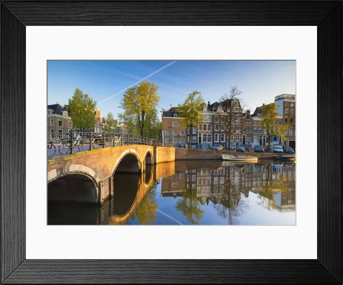 Framed Print : Keizersgracht canal at dawn, Amsterdam, Netherlands