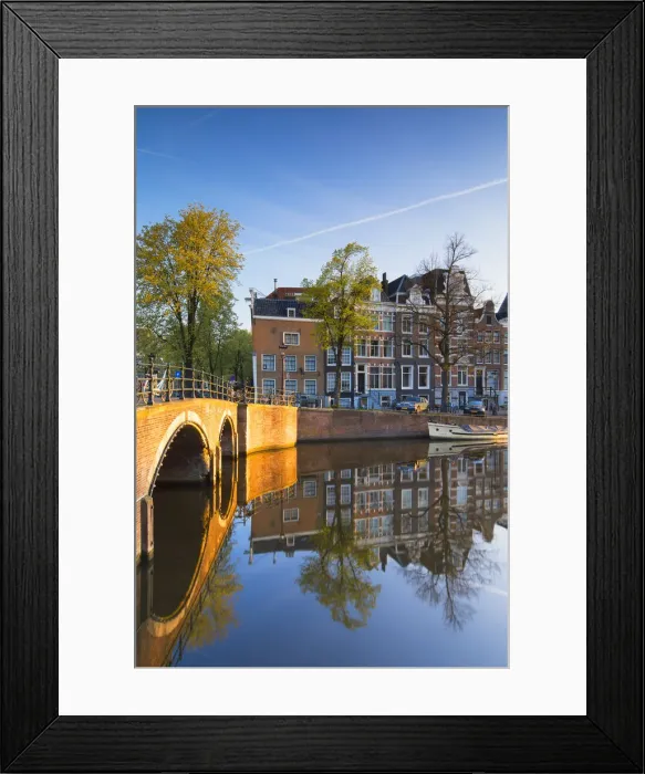 Framed Print : Keizersgracht canal at dawn, Amsterdam, Netherlands Framed Print : Keizersgracht canal at dawn, Amsterdam, Netherlands