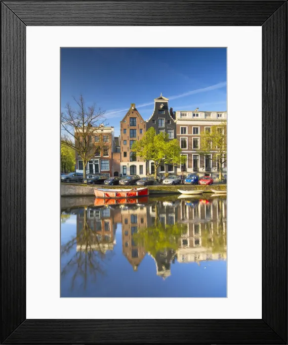 Framed Print : Keizersgracht canal at dawn, Amsterdam, Netherlands Framed Print : Keizersgracht canal at dawn, Amsterdam, Netherlands
