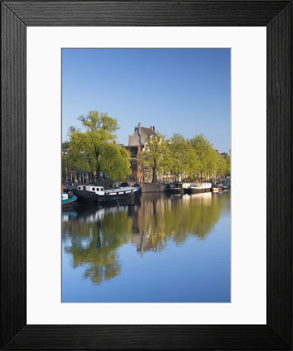 Framed Print : Amstel River, Amsterdam, Netherlands Framed Print : Amstel River, Amsterdam, Netherlands