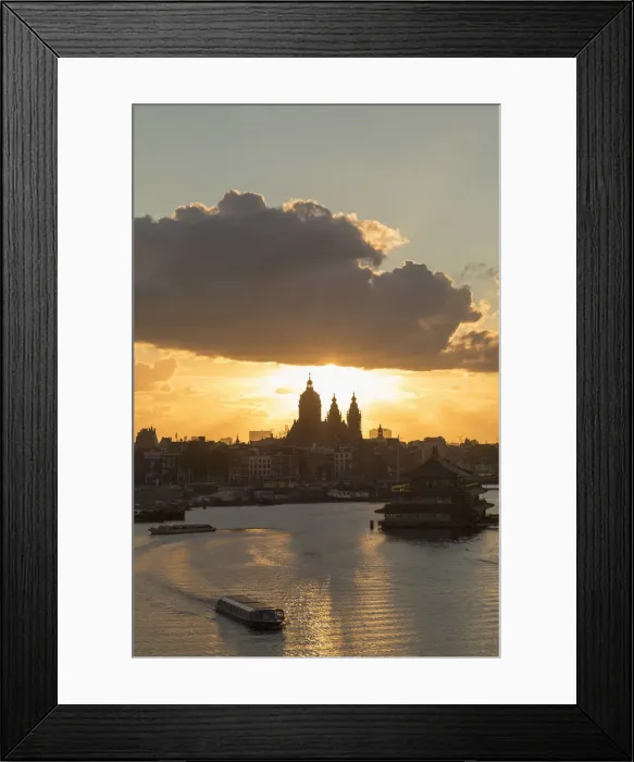 Framed Print : View of Church of St Nicholas and Oosterdok (East Dock), Amsterdam, Netherlands Framed Print : View of Church of St Nicholas and Oosterdok (East Dock), Amsterdam, Netherlands