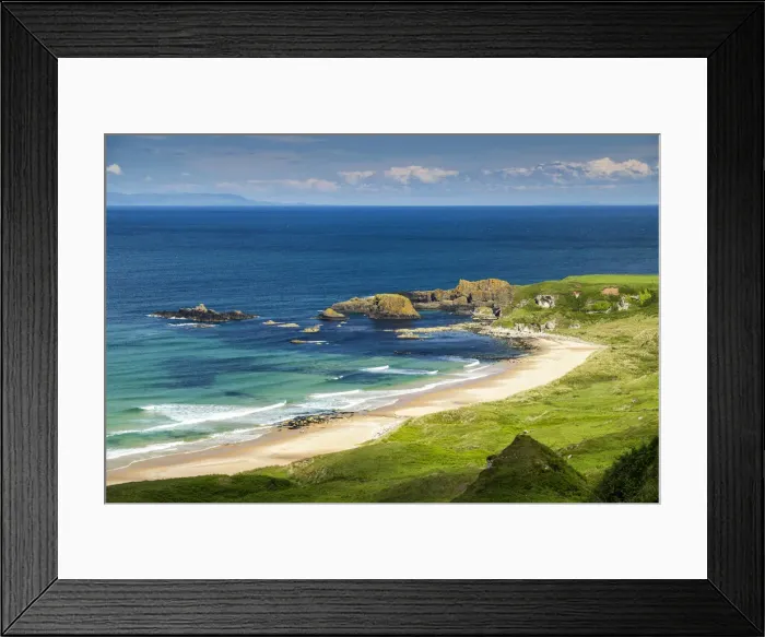 Framed Print : View over White Park Bay, Co. Antrim, Northern Ireland