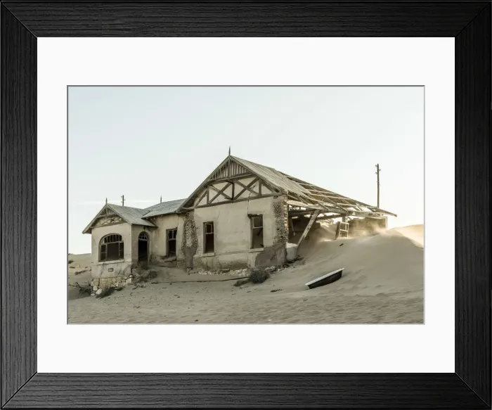Framed Print : Africa, Namibia, Kolmanskop. The abandoned house of a teacher