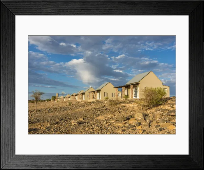Framed Print : Africa, Namibia, Keetmanshop. Lodge accommodation in the desert Framed Print : Africa, Namibia, Keetmanshop. Lodge accommodation in the desert