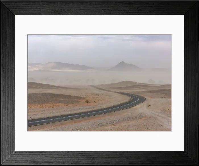 Framed Print : Africa, Namibia, Sesriem. Sandstorm at the Tsauchab view point Framed Print : Africa, Namibia, Sesriem. Sandstorm at the Tsauchab view point