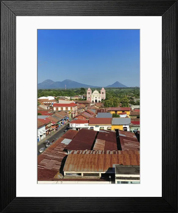 Framed Print : View from Cathedral to Iglesia de la Asuncion, Leon, Nicaragua, Central America Framed Print : View from Cathedral to Iglesia de la Asuncion, Leon, Nicaragua, Central America