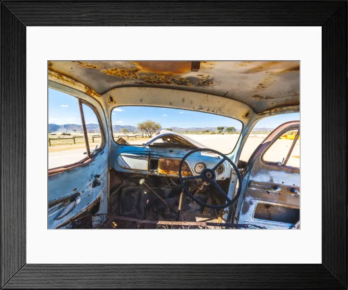 Framed Print : Solitaire, Namibia, Africa. Abandoned rusty car in the desert Framed Print : Solitaire, Namibia, Africa. Abandoned rusty car in the desert