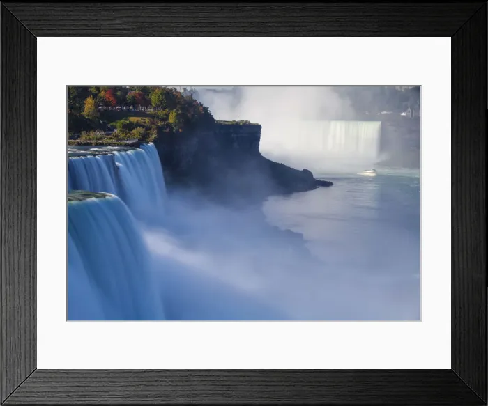 Framed Print : Canada and USA, Ontario and New York State, Niagara, Niagara Falls, The American Framed Print : Canada and USA, Ontario and New York State, Niagara, Niagara Falls, The American