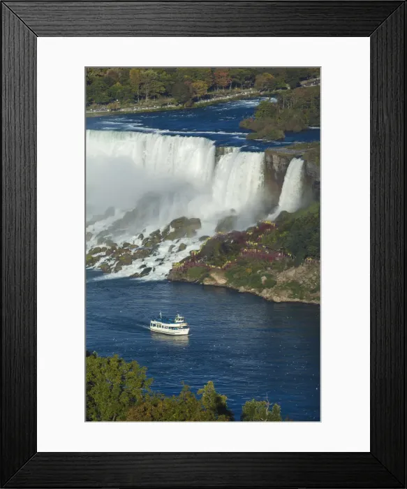 Framed Print : Canada and USA, Ontario and New York State, Niagara, Niagara Falls, View of The American Framed Print : Canada and USA, Ontario and New York State, Niagara, Niagara Falls, View of The American